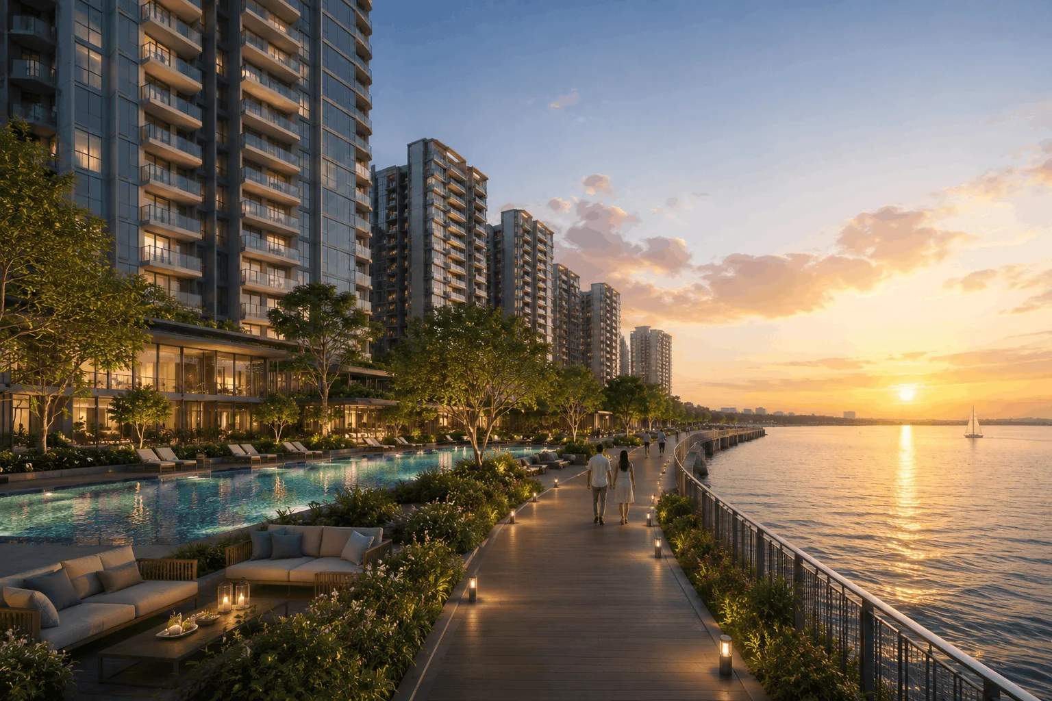 Bayshore Drive Residences — car-lite precinct design with retail podium and community spine, District 16